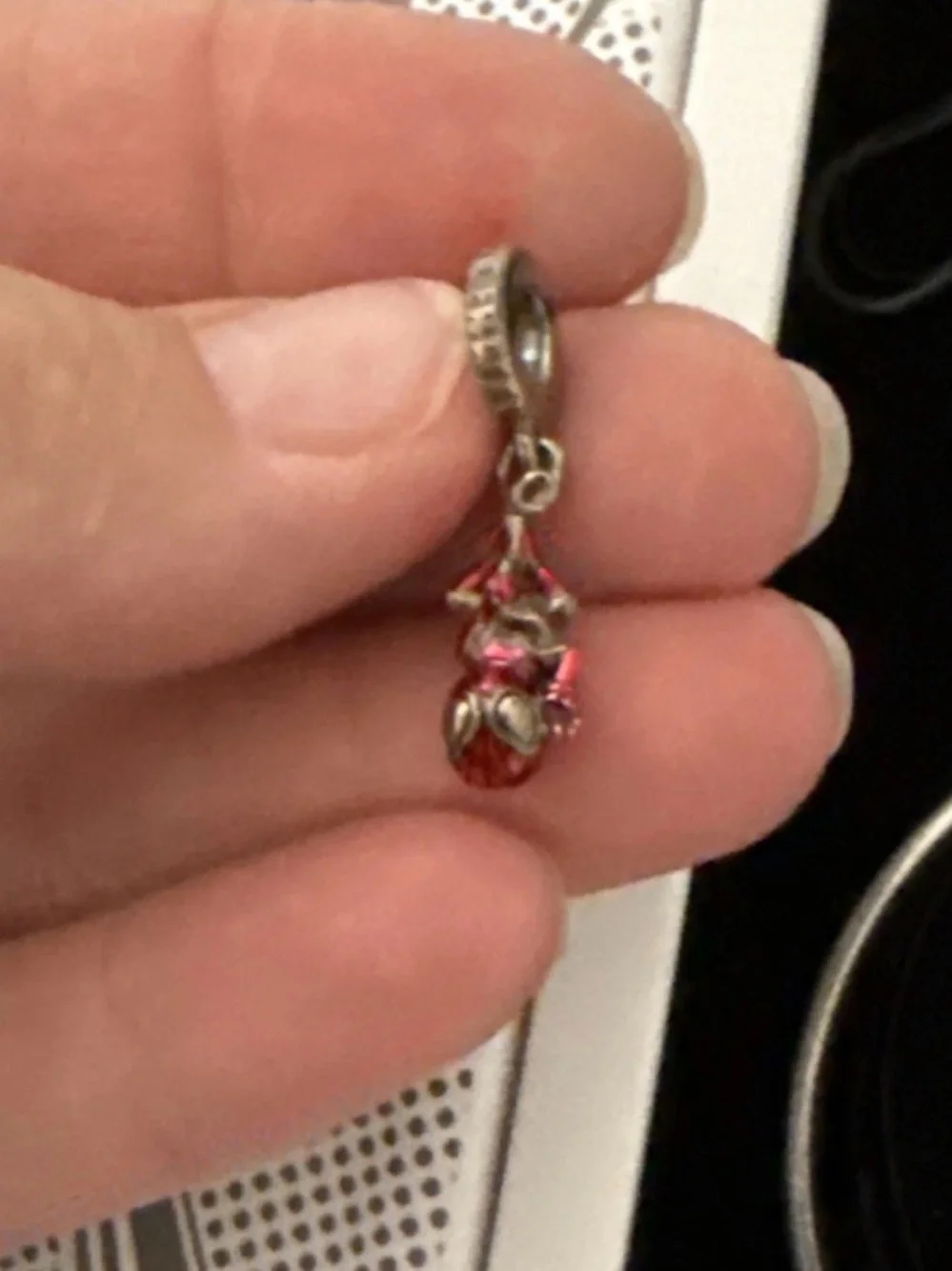 Pandora Silver Bracelet with Red Heart Charm Set